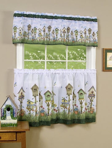 Home Sweet Home  Printed Tier and Valance set