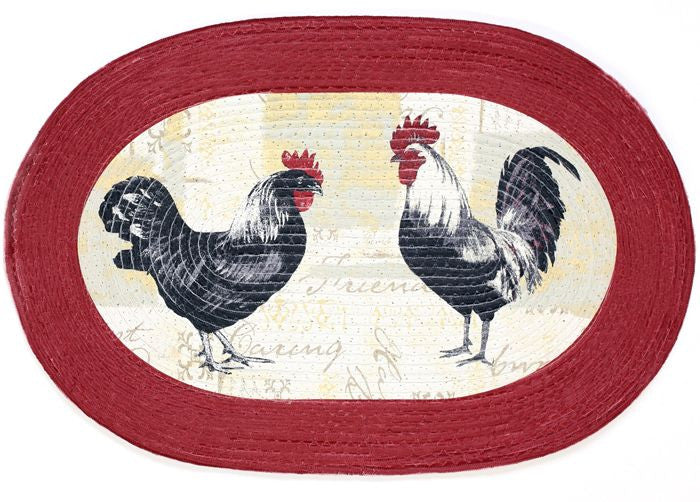 BRAIDED RUG ROOSTER        PK6
